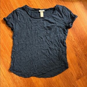 H&M Dark Blue Short Sleeve Tee